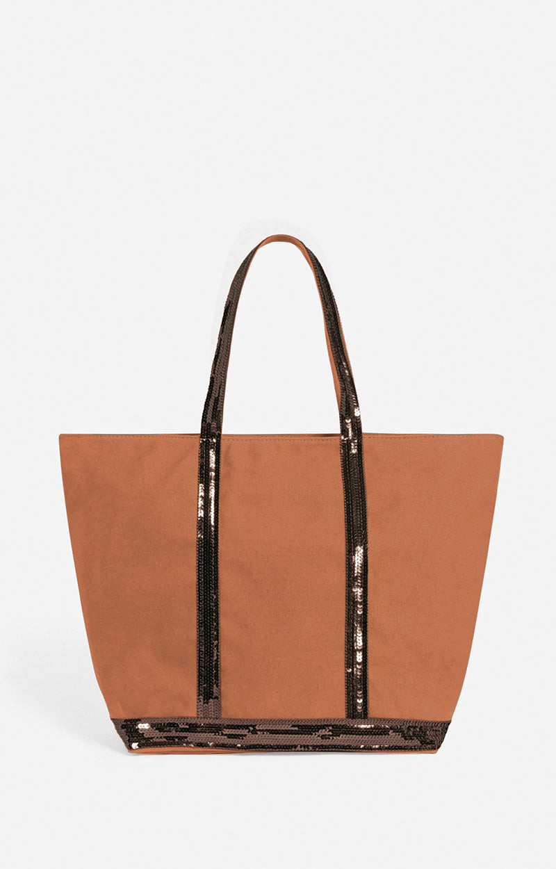 8 QTY NEW // BROWNIE / Cabas L En Toile - BROWNIE