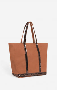 8 QTY NEW // BROWNIE / Cabas L En Toile - BROWNIE