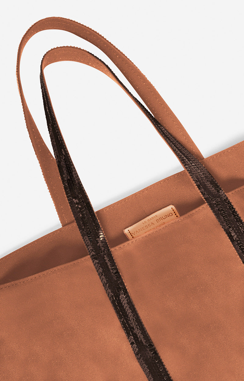 8 QTY NEW // BROWNIE / Cabas L En Toile - BROWNIE