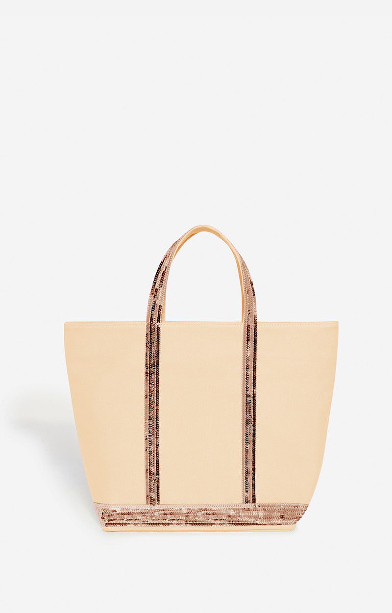 15 QTY NEW // CREME / Cabas M En Toile - CREME