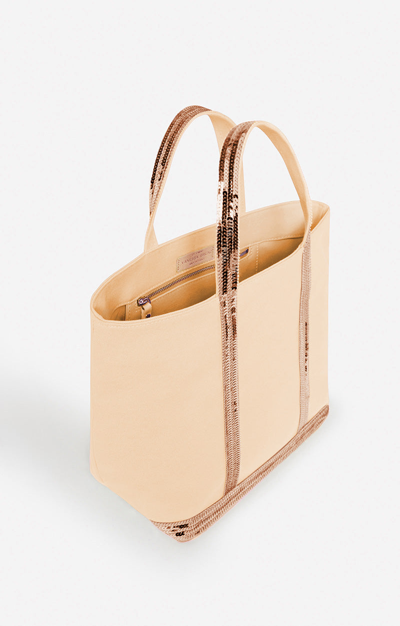15 QTY NEW // CREME / Cabas M En Toile - CREME