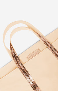 15 QTY NEW // CREME / Cabas M En Toile - CREME