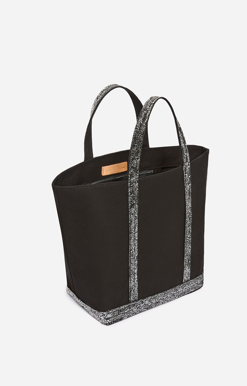 11 QTY NEW // NOIR/GLACIAL / Cabas M En Toile - NOIR/GLACIAL
