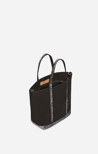 8 QTY NEW // NOIR/GLACIAL / Cabas S En Toile - NOIR/GLACIAL