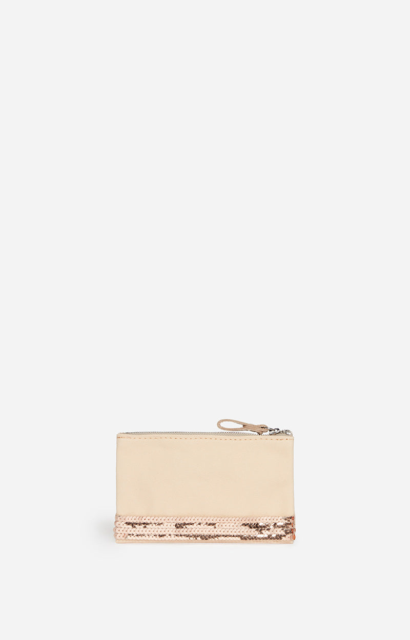9 QTY NEW // CREME / Pochette Zippée - CREME