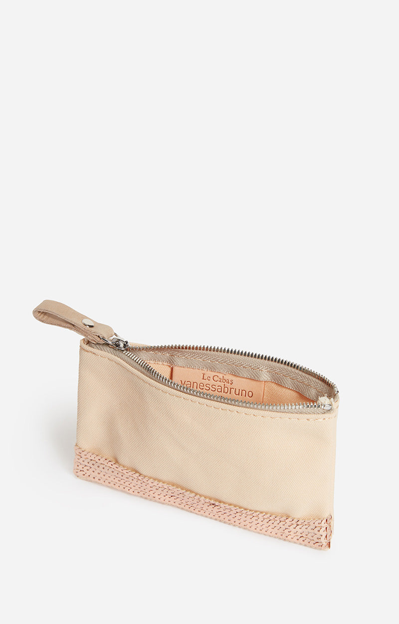 9 QTY NEW // CREME / Pochette Zippée - CREME
