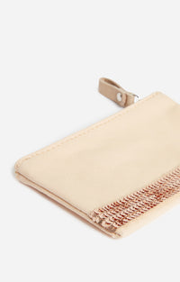 9 QTY NEW // CREME / Pochette Zippée - CREME