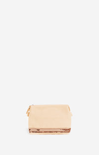 9 QTY NEW // CREME / Petite Trousse Zippée - CREME