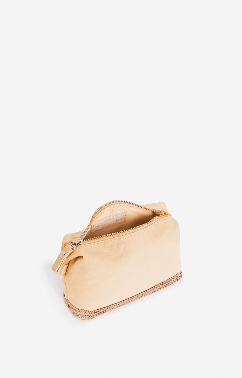 9 QTY NEW // CREME / Petite Trousse Zippée - CREME