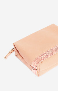 9 QTY NEW // CREME / Petite Trousse Zippée - CREME