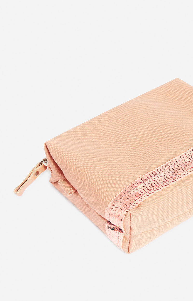 9 QTY NEW // CREME / Petite Trousse Zippée - CREME