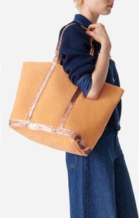 75 QTY NEW // MANGUE / Cabas L Zippé En Lin - MANGUE