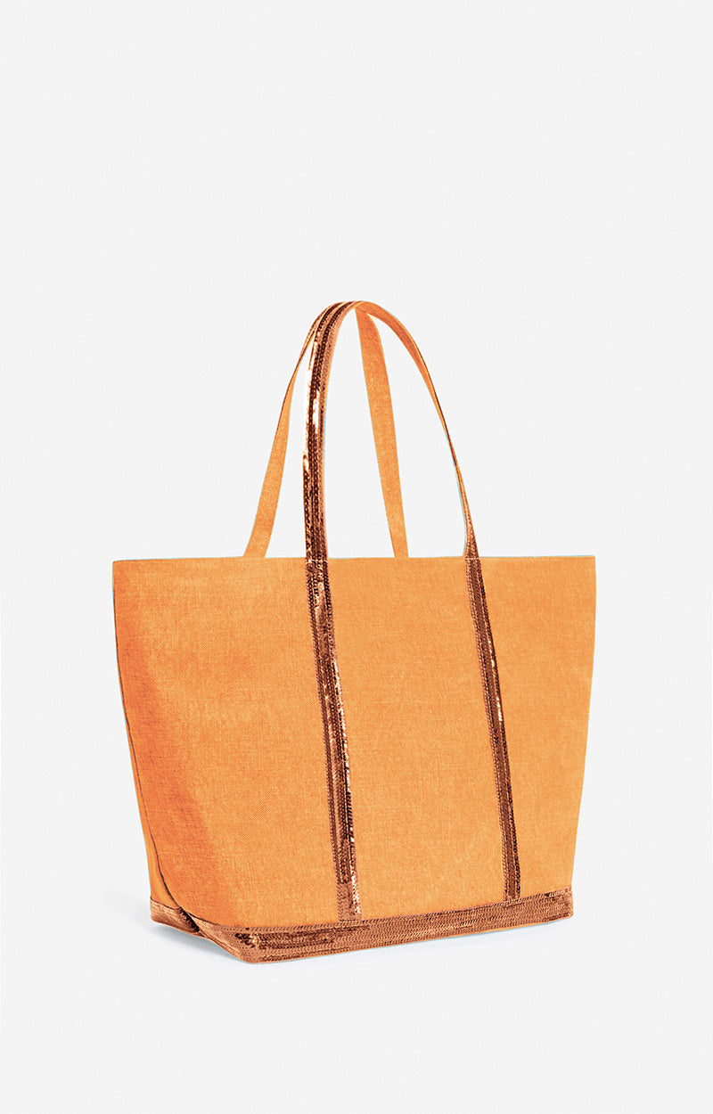 75 QTY NEW // MANGUE / Cabas L Zippé En Lin - MANGUE