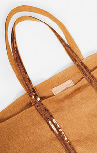 75 QTY NEW // MANGUE / Cabas L Zippé En Lin - MANGUE