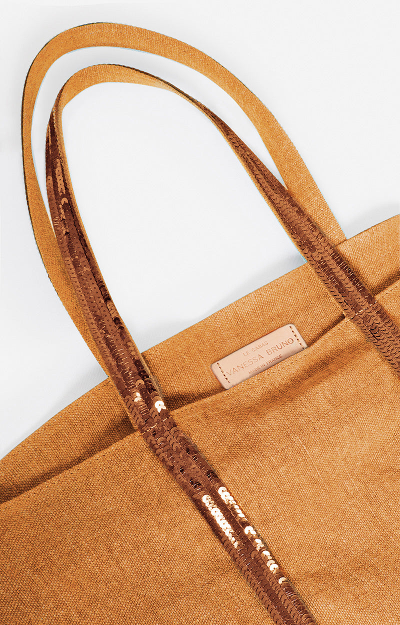 75 QTY NEW // MANGUE / Cabas L Zippé En Lin - MANGUE