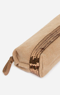 15 QTY NEW // JUTE / Trousse Ecolier - JUTE