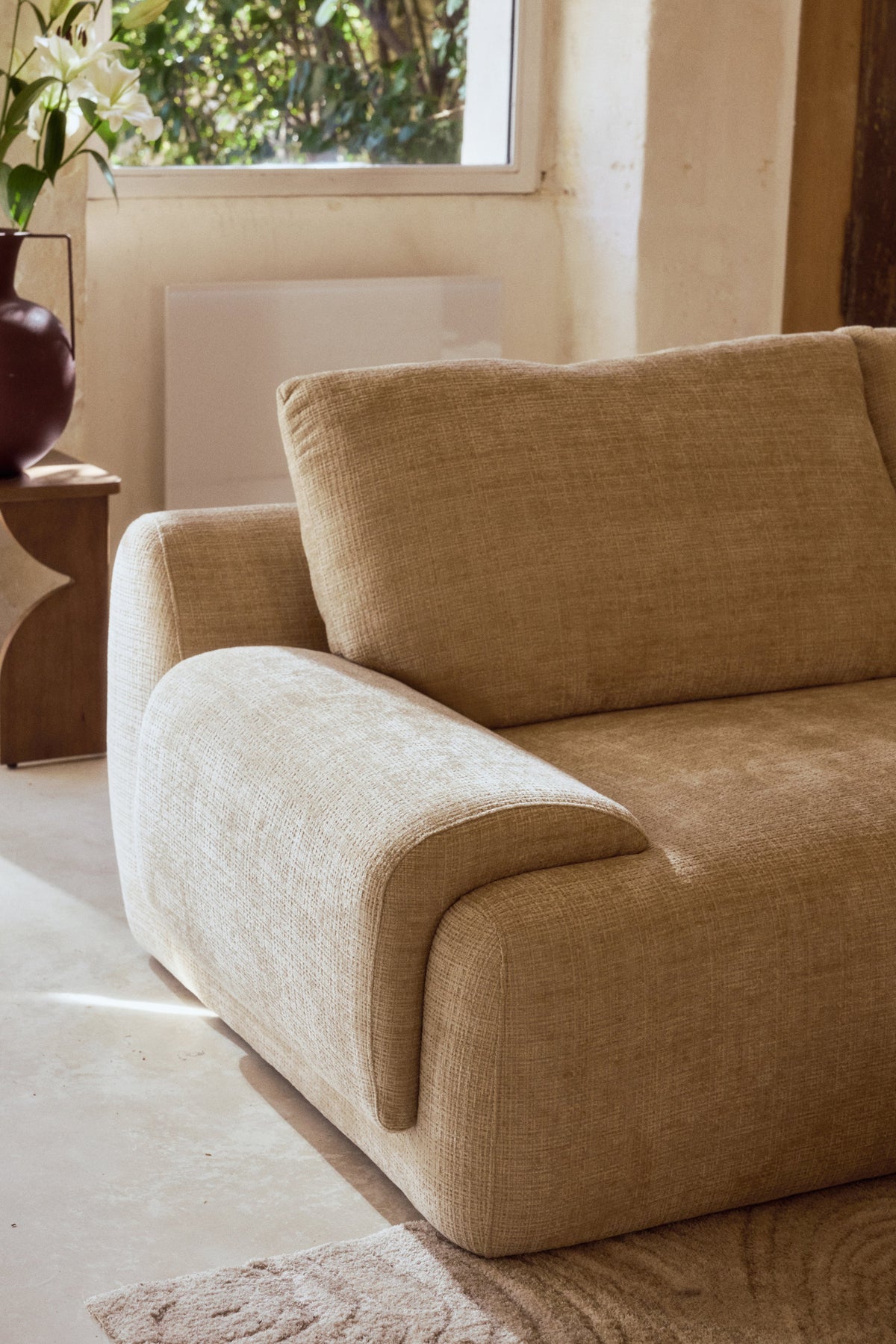 Canapé 3 places Nublo - Tweed Beige Dune