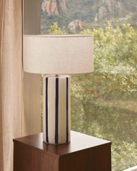 Lampe de table Zhoe en céramique - Blanc