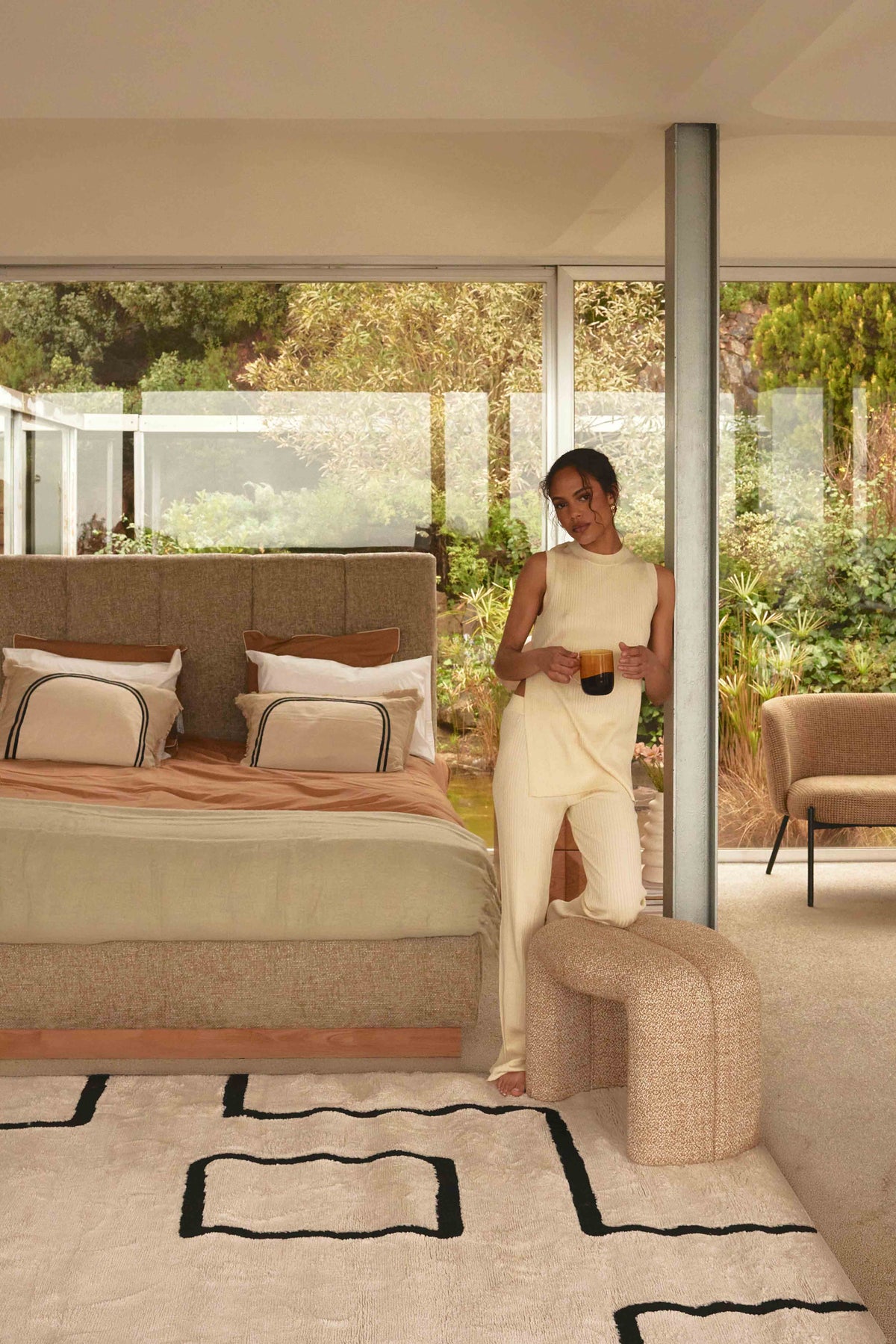 Tapis Louisa - Beige Géométrique