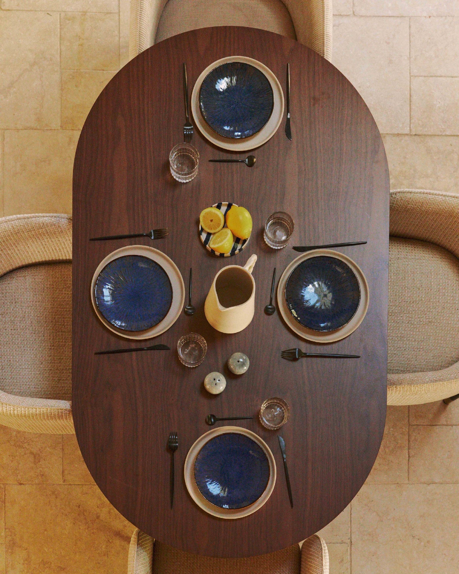 Table à manger Adriano en bois - Bois noyer