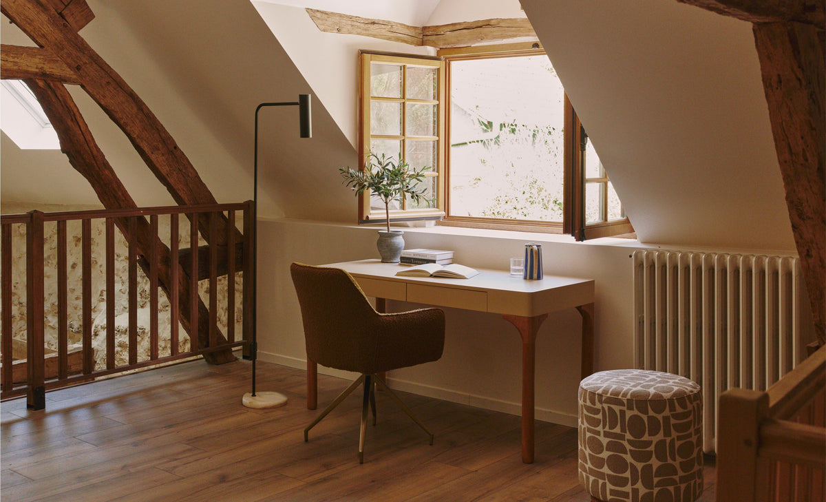 Chaise de bureau Kingscross - Marron Bouclette