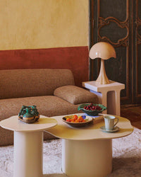 Table basse Estelle en bois - Beige argile