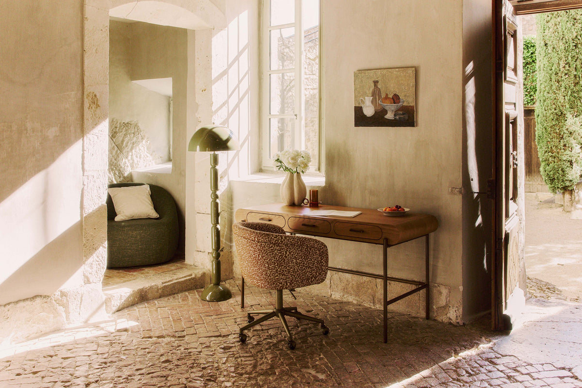 Chaise de bureau rotative Volta - Marron Pixel
