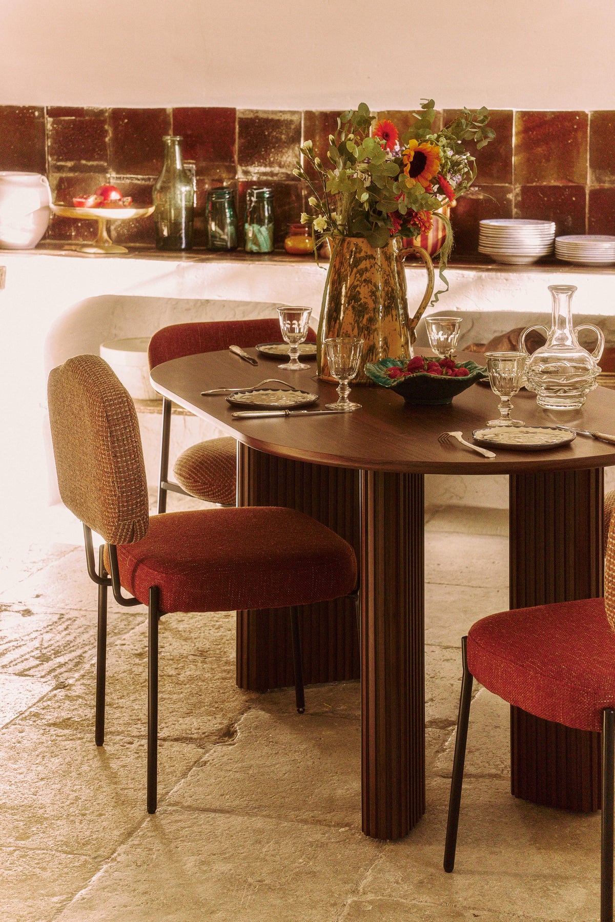 Chaise Mogan - Tweed Orange