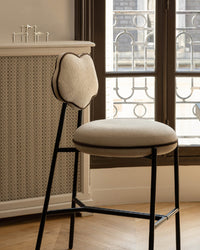 Tabouret de bar Arty texturé - Blanc écru