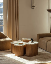 Table basse Isleta - Marbre rouge
