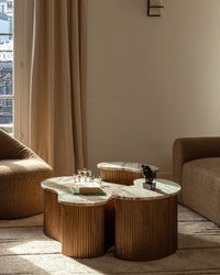 Table basse Isleta - Marbre rouge