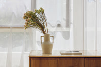 Vase Alda en céramique tâcheté - Blanc