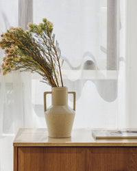 Vase Alda en céramique tachetée - Blanc