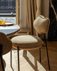 Chaise Arty à tissu texturé - Jaune moucheté
