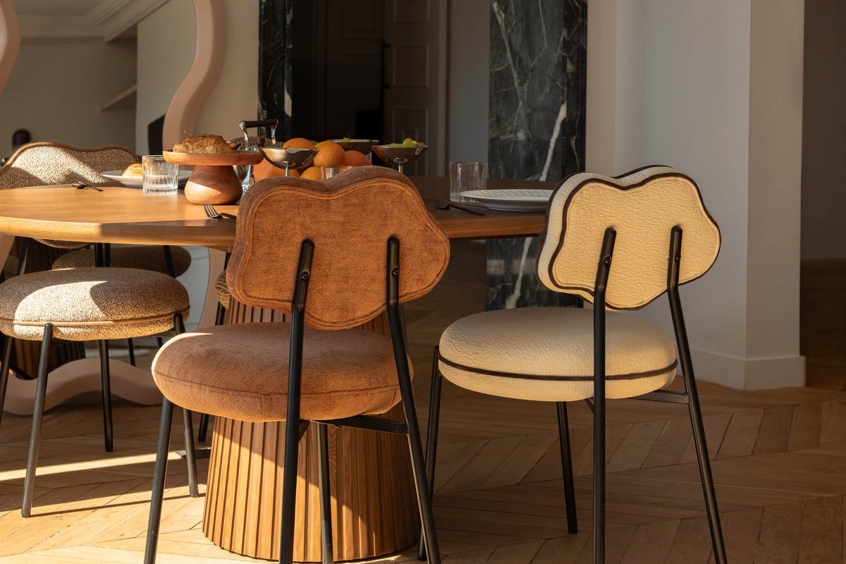 Chaise Arty texturée - Blanc écru