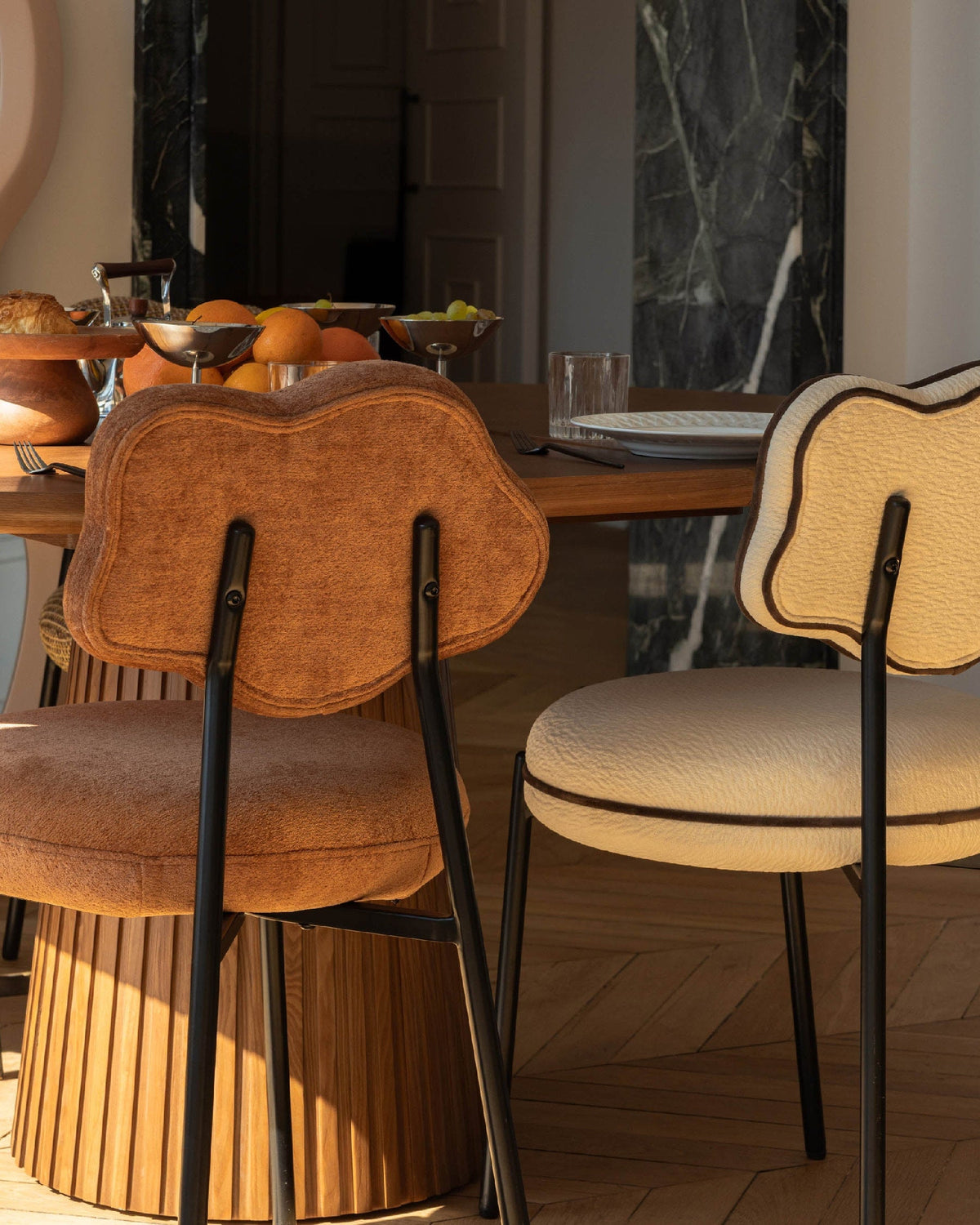 Chaise Arty texturée - Blanc écru