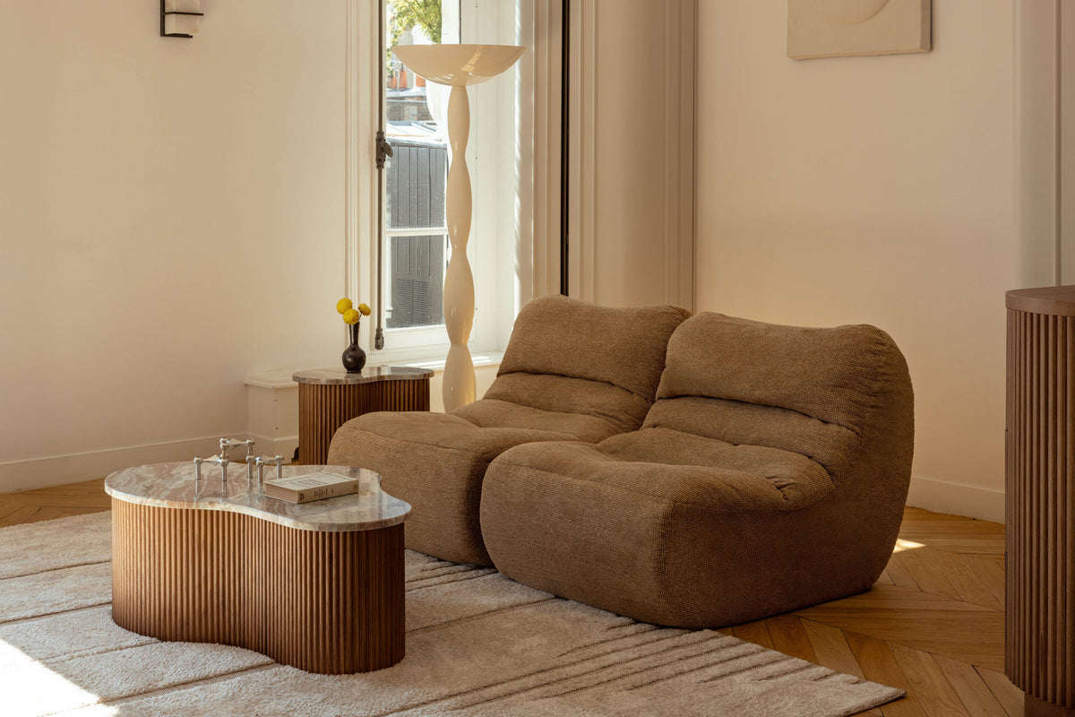 Lampadaire Ardenia en fibre de verre - Blanc