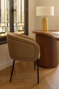 Chaise Volta en tweed - Tweed jaune Miami