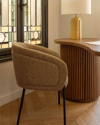 Chaise Volta en tweed - Tweed jaune Miami