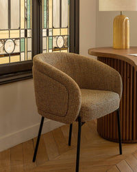 Chaise Volta en tweed - Tweed jaune Miami