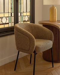 Chaise Volta en tweed - Tweed jaune Miami