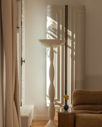 Lampadaire Ardenia en fibre de verre - Blanc