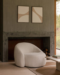 Fauteuil Neo - Blanc Avoine Bouclé