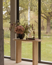 Console Aphaia en bois - Effet Travertin