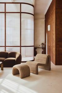 Pouf Flow - Tweed Marron