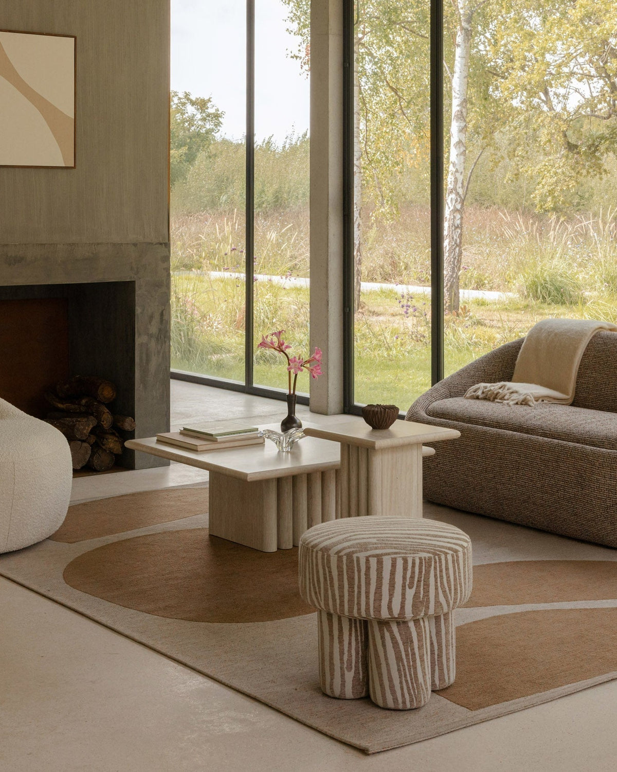 Fauteuil Neo - Blanc Avoine Bouclé