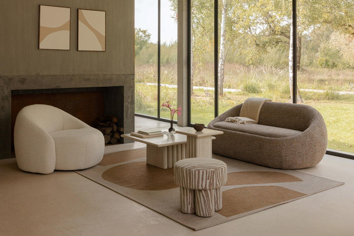 Fauteuil Neo - Blanc Avoine Bouclé