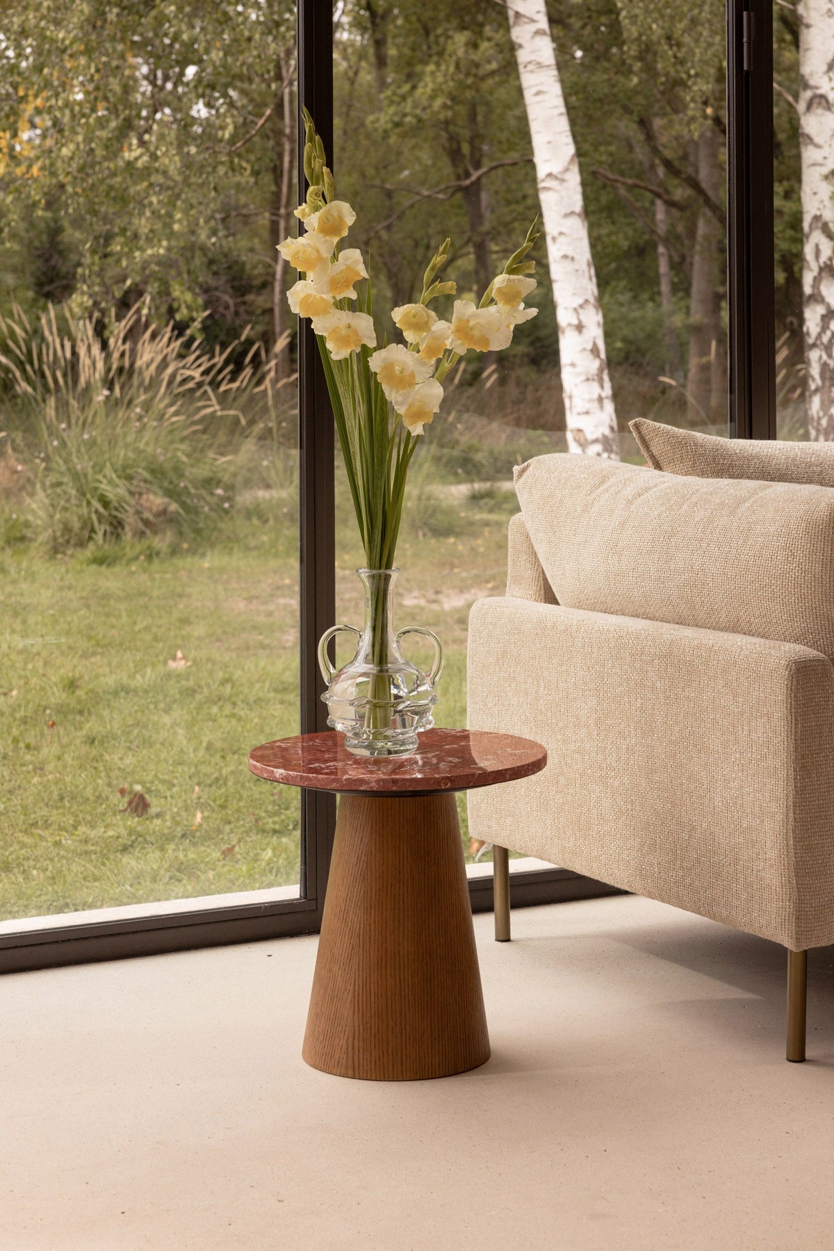 Table d'appoint Avila - Marbre rouge
