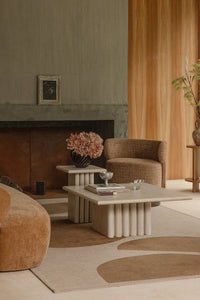 Table basse Artemis - Effet Travertin