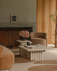 Table basse Artemis - Effet Travertin